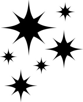 negro Starburst formas creando resumen brillar efecto vector