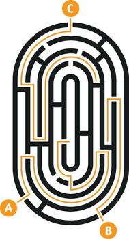 resolviendo complejo laberinto hallazgo claro camino a solución vector