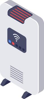 inalámbrico Internet enrutador conectando moderno digital dispositivos vector
