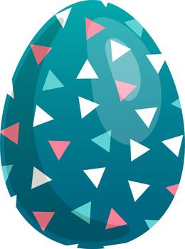 verde azulado Pascua de Resurrección huevo con geométrico triángulo modelo vector