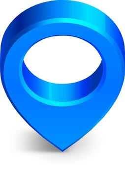 azul mapa puntero alfiler icono demostración ubicación vector