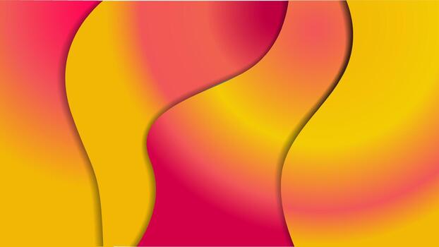 resumen en capas antecedentes con suave curvas y vibrante gradientes en amarillo, naranja, y rosado tonos ideal para moderno carteles, digital diseños, marca, y creativo diseño proyectos vector