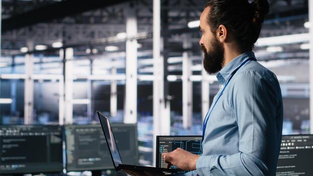 servidor cubo administración utilizando ai llm chatbot a revisión hardware diagnósticos eso experto en datos centrar utilizando artificial inteligencia grande idioma modelo a analizar actuación datos, Mano cámara Disparo foto