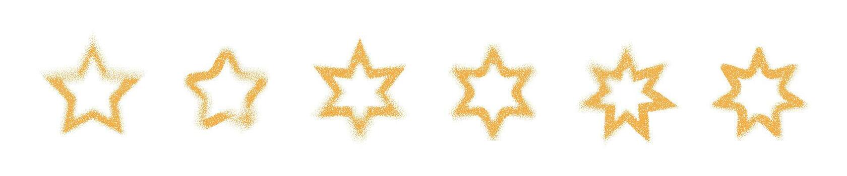 Abstract gradient background with star burst and grainy noise texture. Stippled dots create halftone effect with black and white monochrome design for vintage art projects. vector