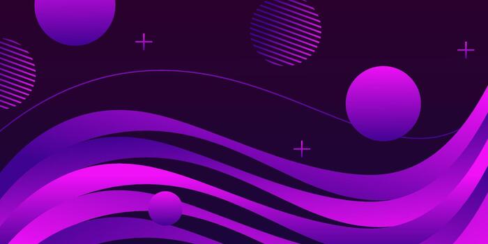 Abstract purple wavy line banner background. Simple and elegant wave pattern banner design. eps10 vector