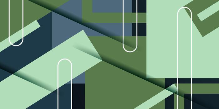 resumen antecedentes con superposición azul y verde cuadrícula. sencillo papel cortar cuadrícula modelo con blanco línea diseño. eps10. vector