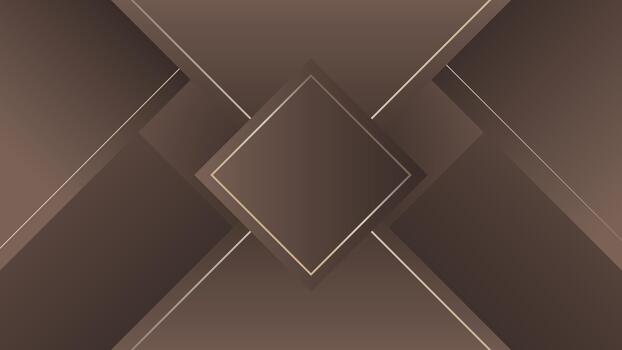 Elegant brown geometric abstract background featuring layered shapes soft gradients and depth ideal for luxury branding presentations posters covers and modern digital layouts usage vector
