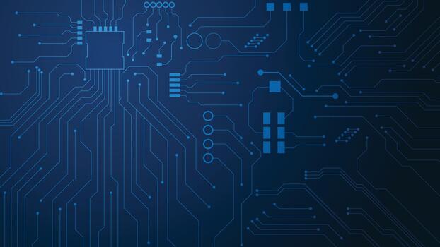 futurista azul tecnología resumen antecedentes presentando detallado digital circuito tablero líneas ideal para la seguridad cibernética innovación datos redes software hardware y tecnología marca diseños vector