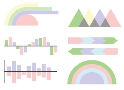 Bar chart presentation data business report vector