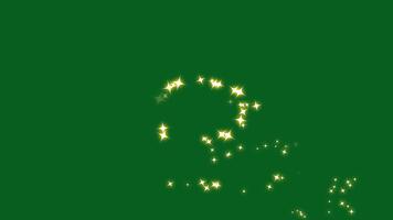 Fairy dust wand glitter stars trail with white twinkling particles, 2D glowing bokeh lights, and a soft glitter line transition rendered smoothly on green alpha-channel loop in 4K video