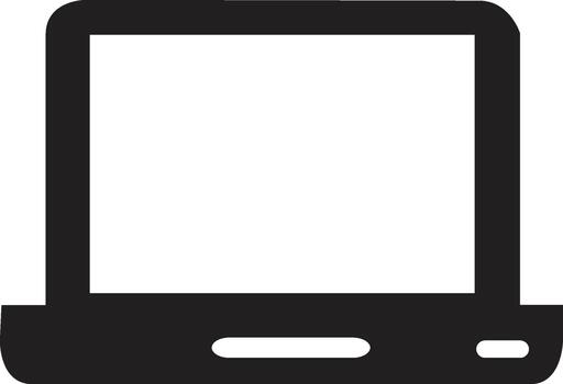 minimalista ordenador portátil icono diseño para tecnología y negocio conceptos adecuado para web y gráfico diseño proyectos vector