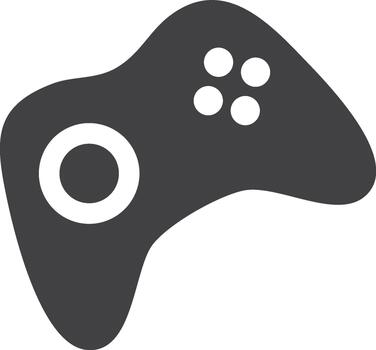Minimalist Game Controller Icon Design for Gaming Industry Game Accessory Symbol Digital Illustration for Web and App Design vector