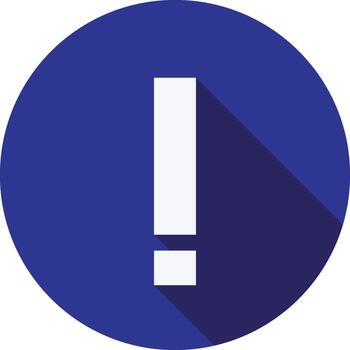 azul circulo con exclamación marca icono alerta símbolo para notificaciones y importante mensajes vector