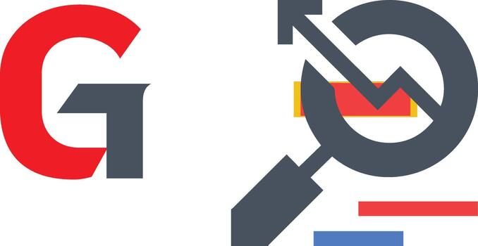 resumen rojo y gris sol y o letras diseño con flechas y objetivo símbolo vector