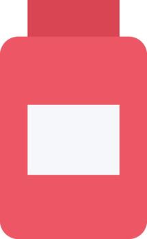 Red square icon with a white rectangular center isolated on a transparent background vector