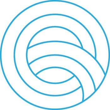 Abstract Blue Spiral Design Element Modern Graphic Element for Web and Print Design vector