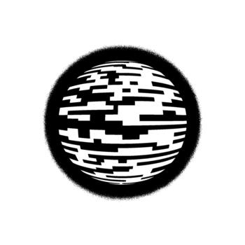 resumen esfera compuesto de geométrico pixelado patrones vector