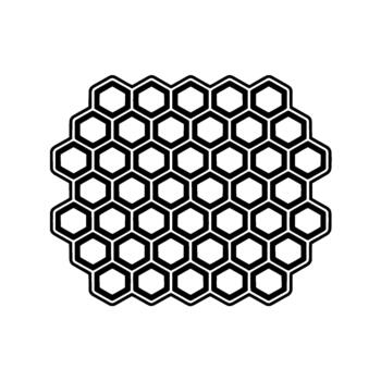 un monocromo geométrico modelo compuesto de interconectado resumido hexágonos vector