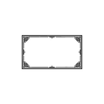 florido filigrana rectángulo frontera con arremolinándose decorativo elementos y un doble línea marco aislado vector
