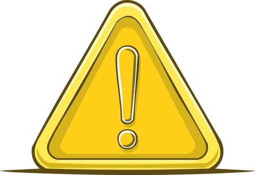 advertencia exclamación punto icono dorado triángulo alerta notificación indicador vector