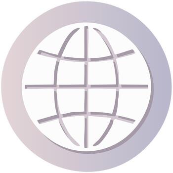 mundo globo icono con circular marco simbolizando global conectividad y en todo el mundo redes, moderno diseño vector