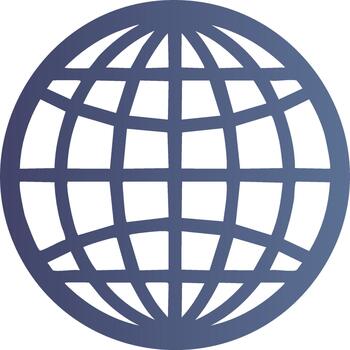 resumen globo icono - global conexión, comunicación, Internet, mundo red símbolo, minimalista diseño vector