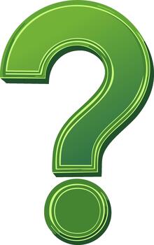 Green Question Mark Symbol Represents Confusion Inquiry and Problem Solving Concepts on White vector