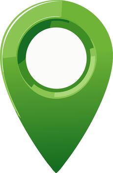 verde ubicación alfiler marcador símbolo indica destino en un mapa sencillo diseño vector