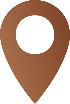 aislado marrón mapa puntero icono ilustración muestra ubicación en un digital mapa vector