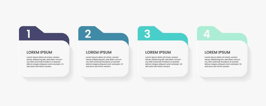 flujo de trabajo carpeta infografía modelo para presentación. vector