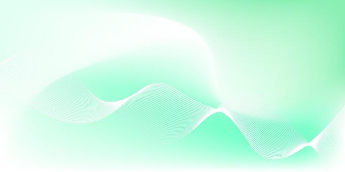 resumen verde y blanco degradado antecedentes con brillante ondulado línea. vector