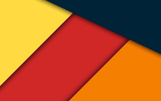Abstract background with bold red, yellow, and orange geometric layers creating a dynamic modern composition. vector