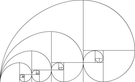 fibonacci cuadrícula con dorado proporción cuadrícula y espiral guías limpiar geométrico diseño para composición, diseño balance, proporción estudios y mínimo gráfico plantillas. vector