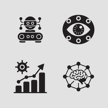 explorador moderno tecnología robótica, datos visión, crecimiento analítica, y artificial inteligencia vector
