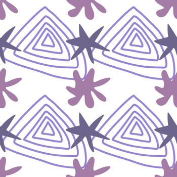 Spots, lines, dots. A seamless pattern of minimalist, trendy, hand-drawn abstract elements vector