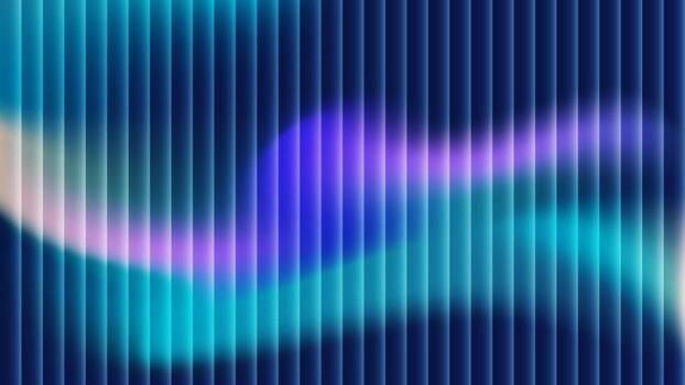 Glass ripple texture with dark gradient background design and vivid green, blue and pink light streaks. Modern glass ripple texture effect. Futuristic distortion, moody abstract glow, vertical blur vector