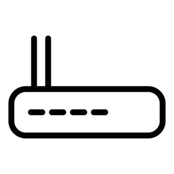moderno inalámbrico enrutador con antena y LED indicadores para Internet acceso vector