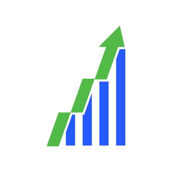 Symbol sign data Set Bar chart growth business graph statistic going up vector