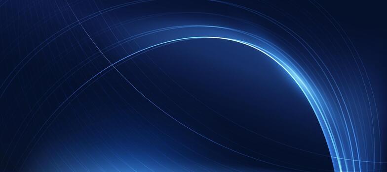 Modern abstract blue curve technology background. tech banner for corporate business concept. hi-tech abstract background illustration and business presentation vector