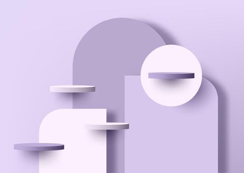 abstract purple designs with platforms vector