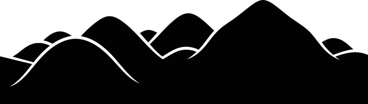 elemental horizon bold, flowing forms etching a timeless landscape of quiet power, isolated on transparent background vector