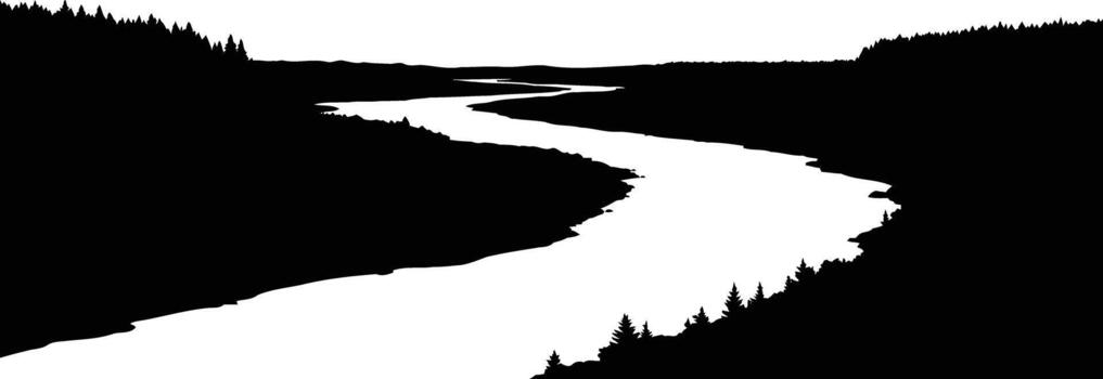 zenith flow natures abstract journey, tracing paths of serenity and unfolding horizons, isolated on transparent background vector