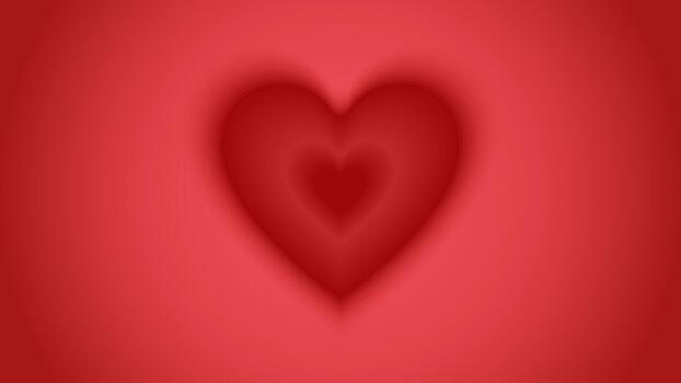 rojo corazón con difuminar efecto. rojo lujoso antecedentes para San Valentín día con brillante corazón. degradado vector