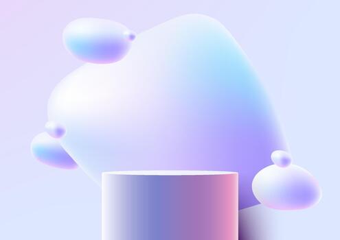 Abstract shapes with pastel colors vector