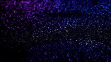 Glittering waves background with flowing vast field of shimmering purple and blue light particles. Abstract glamour animation with soft bokeh effect for events , festivals and celebrations. 4K 60 fps video