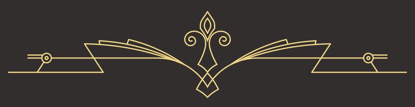 Geometric shapes and flowing, symmetrical curves create a sense of elegance, perfect for headers or footers of documents, invitations, or other printed materials. vector