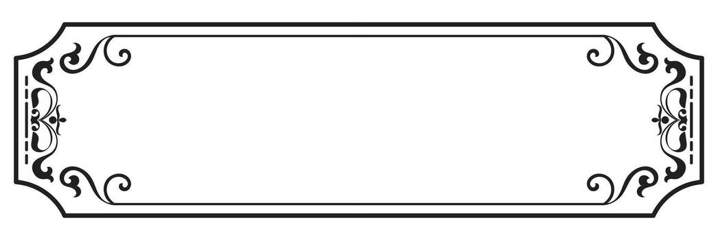 Clásico estilo marco, texto marco decorado con línea patrones. vector