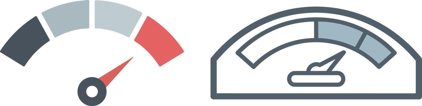 velocímetro íconos demostración Progreso y actuación medición vector