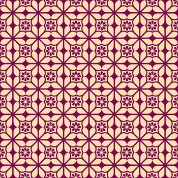 Floral patterns are created as a continuous design on the fabric. vector