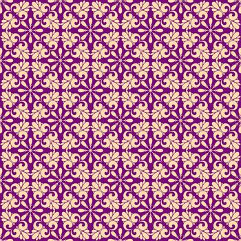 The applied floral pattern is a continuous design on the fabric. vector